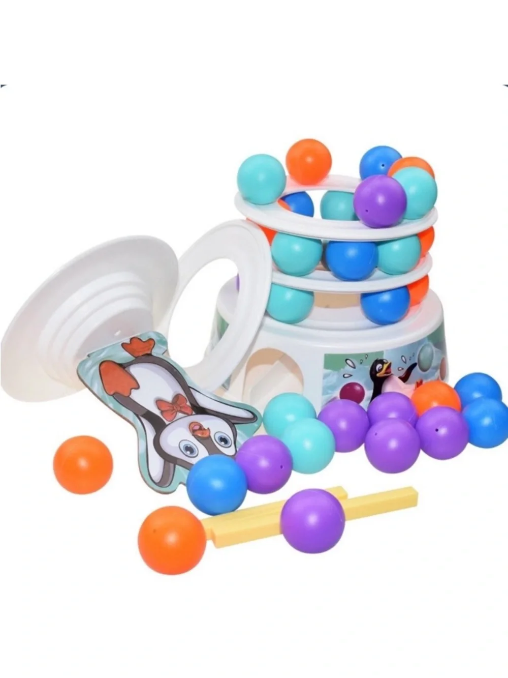 🆕-Penguin Ski Ball Parent-Child Multiplayer Interactive Game. New in Box